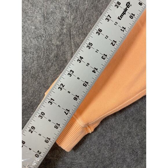 Aerie Sweater Womens Medium Bright Orange Pink Distressed Oversized 3/4 Sleeves - Picture 12 of 14